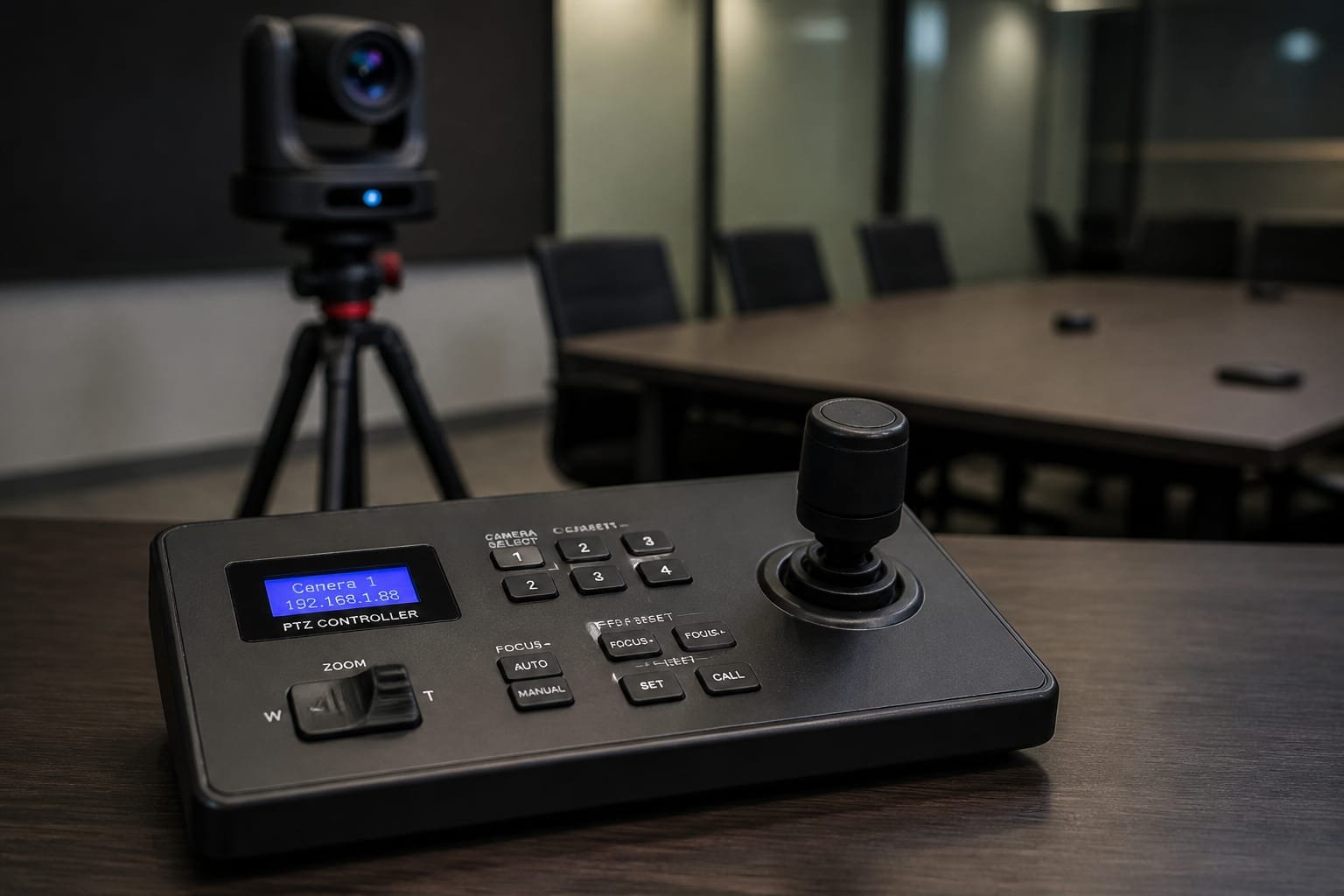 Joystick de câmera PTZ para operação de transmissão
