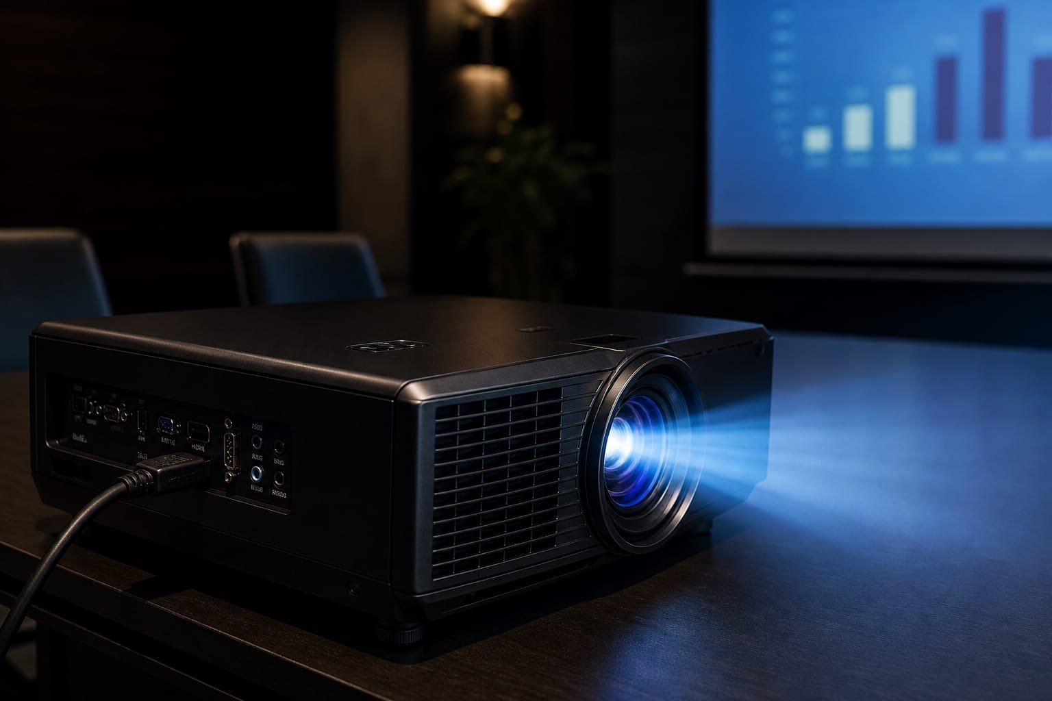 Projetor Full HD profissional para locação em eventos em Brasília